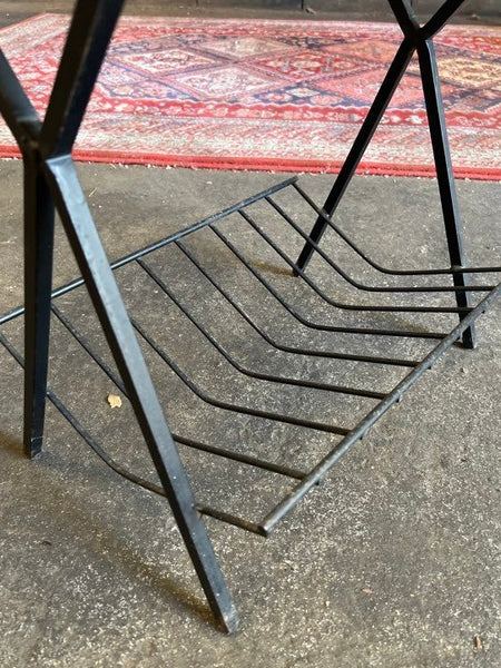 Tablette / porte-revue vintage métal et céramique de Robert et Jean Cloutier
