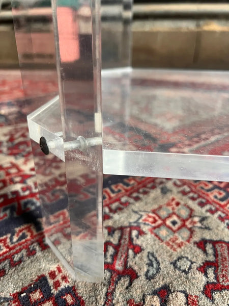 Bibliothèque / étagère vintage en plexiglas dans le goût de David Lange