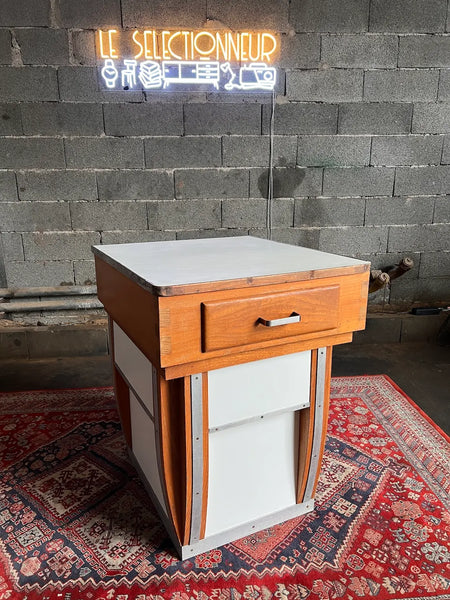 Billot de boucher vintage en bois et formica - Trussant & Cie - Ste-Livrade-sur-Lot
