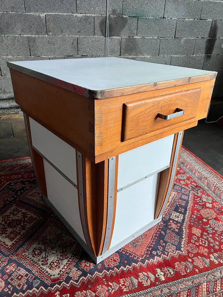 Billot de boucher vintage en bois et formica - Trussant & Cie - Ste-Livrade-sur-Lot