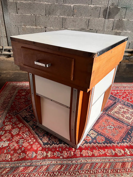 Billot de boucher vintage en bois et formica - Trussant & Cie - Ste-Livrade-sur-Lot