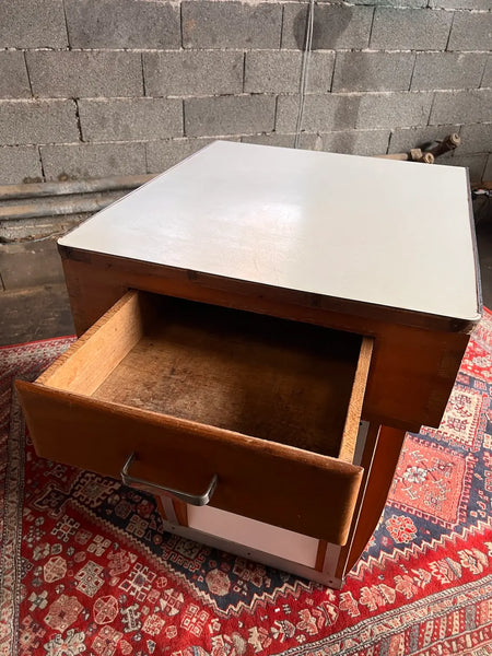 Billot de boucher vintage en bois et formica - Trussant & Cie - Ste-Livrade-sur-Lot