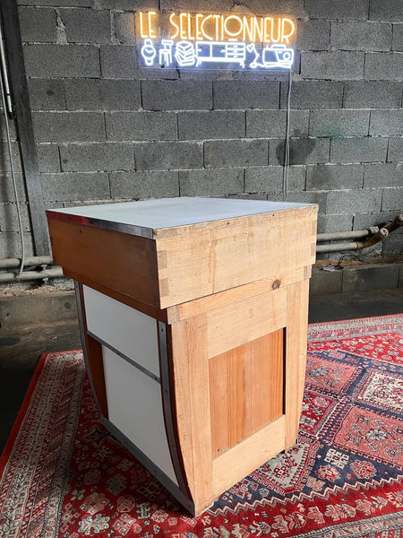 Billot de boucher vintage en bois et formica - Trussant & Cie - Ste-Livrade-sur-Lot