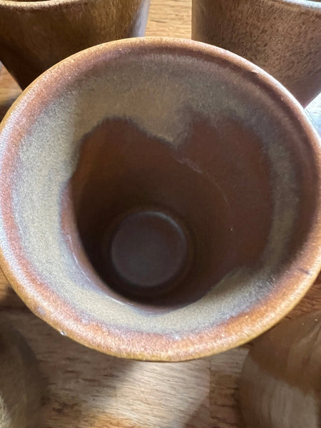 10 tasses / verres vintages Digoin Grespots en grès