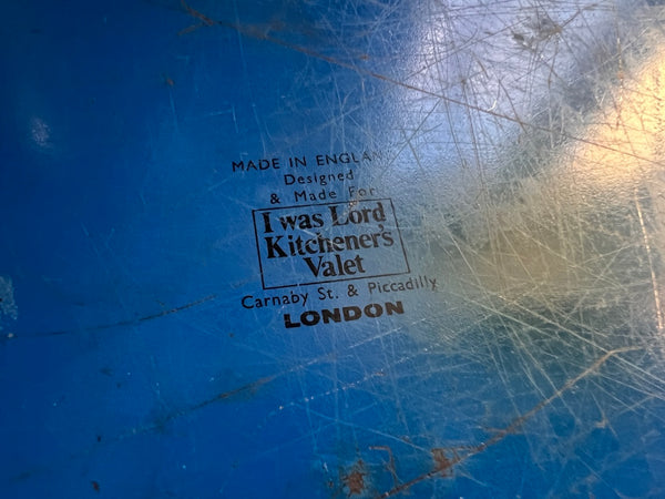 Plateau de service vintage Union Jack en métal - I was Lord Kitchener's Valet - London - Années 70