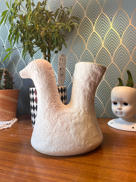 Rare pichet zoomorphe cocotte ou poule dit "Joséphine Baker" par Jean Varoqueaux - Années 60