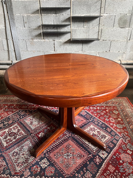 Table scandinave vintage ronde Baumann extensible à pied étoile - Années 70