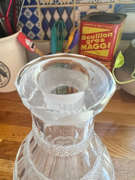 Pichet vintage en cristal taillé