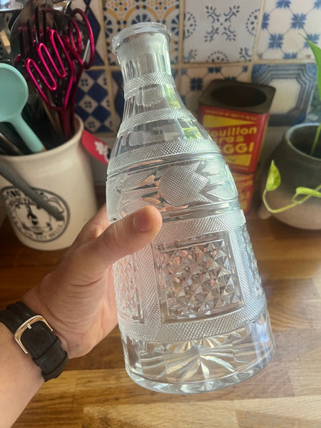 Pichet vintage en cristal taillé