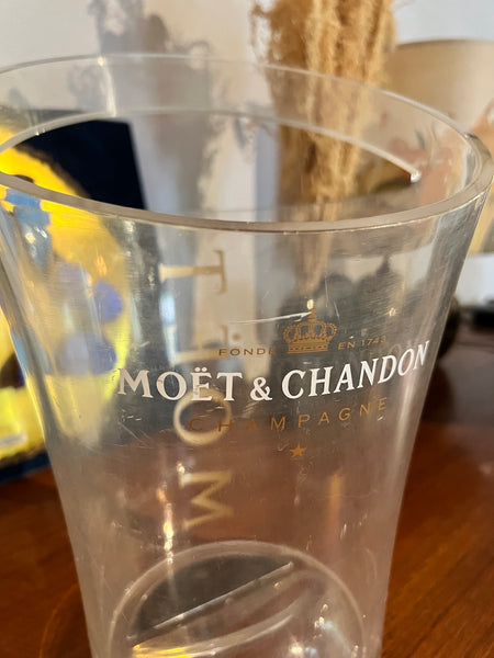Seau à champagne vintage Moët & Chandon transparent Design Jean-Marc Gady
