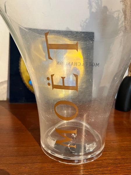 Seau à champagne vintage Moët & Chandon transparent
