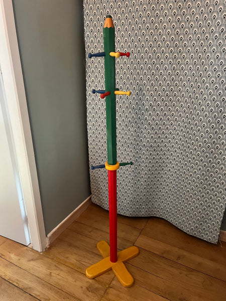 Porte-manteaux vintage pour enfants dans le goût de Pierre Sala Memphis - Années 90