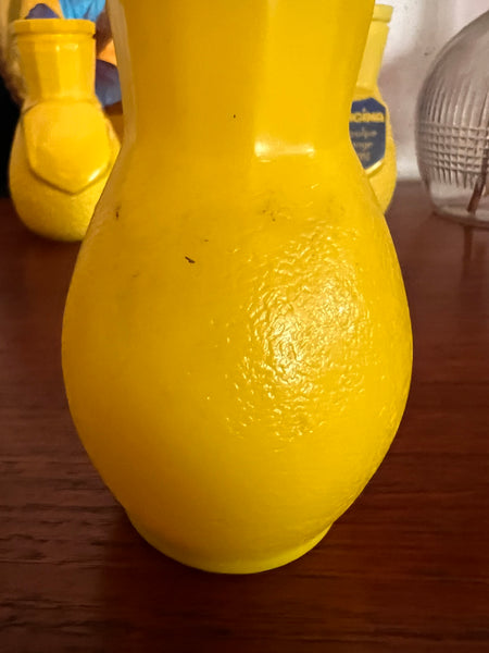 Porte-pailles de bistrot vintage Orangina en plastique jaune - Années 60/70