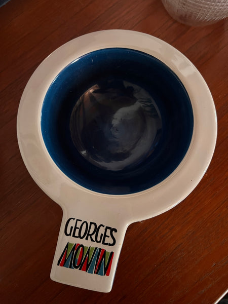 Grand cendrier publicitaire vintage Georges Monin en céramique