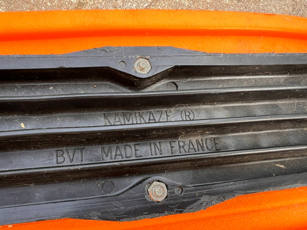 Skateboard vintage Kamikaze orange et bleu - Années 80