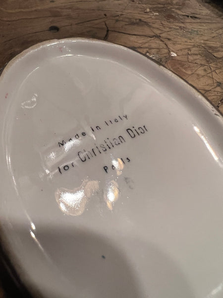 Coupelle / vide poche vintage en porcelaine Christian Dior - Made in Italy - Années 70