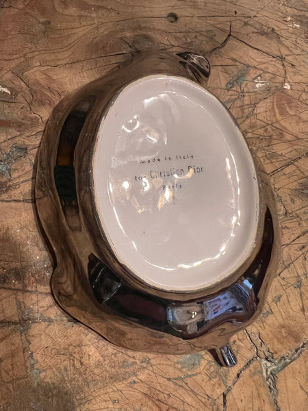 Coupelle / vide poche vintage en porcelaine Christian Dior - Made in Italy - Années 70