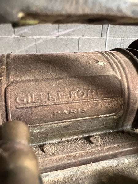 Lanterne à acétylène vintage SNCF en laiton - Gillet Forest - Années 40