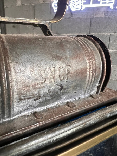 Lanterne à acétylène vintage SNCF en laiton - Gillet Forest - Années 40