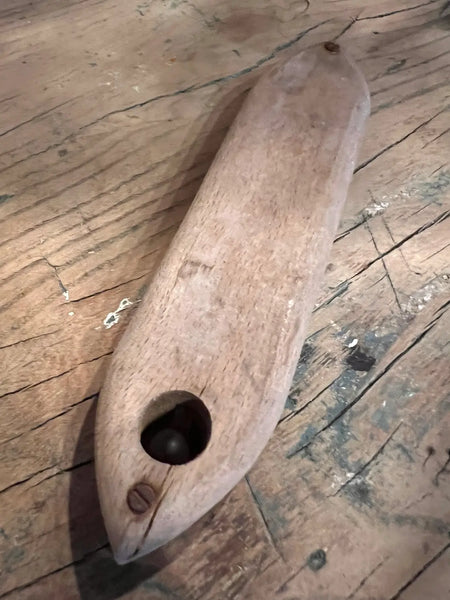 Thermomètre de bain en bois vintage