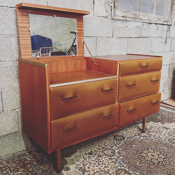 Coiffeuse / commode par Roger Landault au style moderniste - Années 50/60