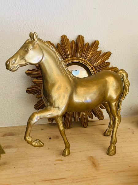 Le Sélectionneur - Cheval en laiton vintage hauteur 21cm