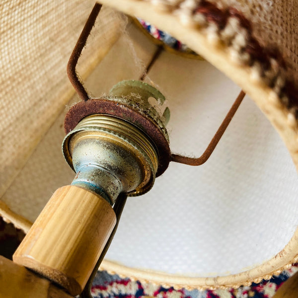 2 appliques vintages en rotin