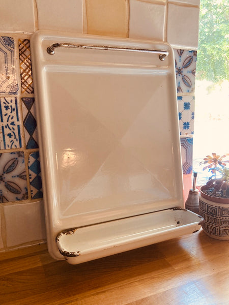 Porte ustensiles de cuisine émaillé vintage