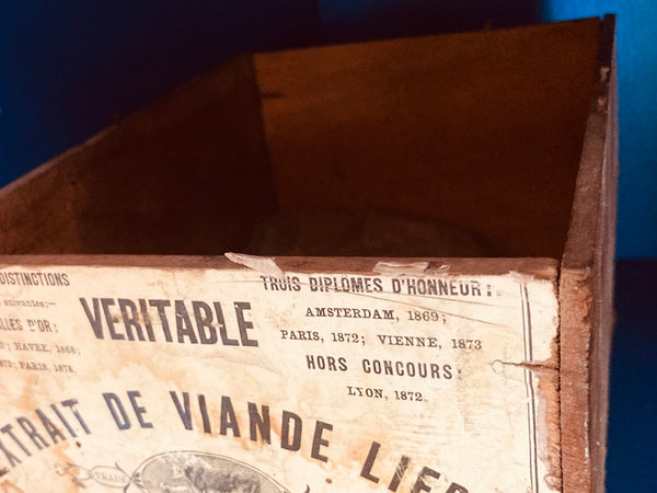 Petite boite en bois LIEBIG vintage - 1900