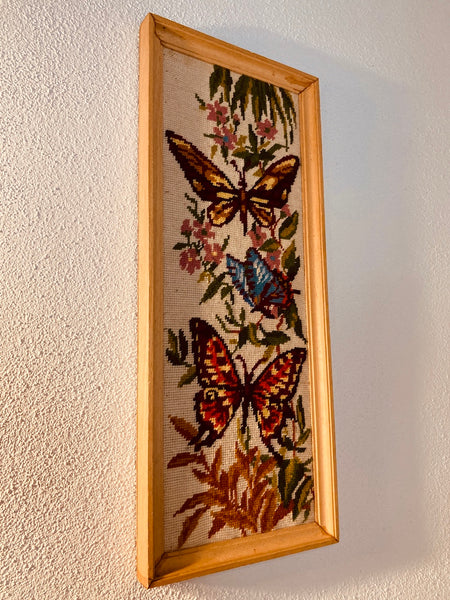 Cadre en canevas vintage Papillons