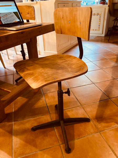 Chaise de bureau vintage réglable style industriel