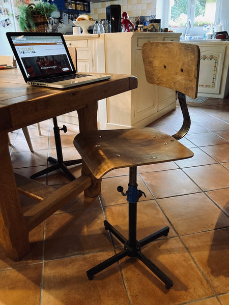 Chaise de bureau vintage réglable style industriel