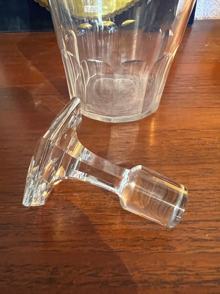 Carafe vintage en cristal style Saint Louis modèle Caton - Hauteur : 27cm