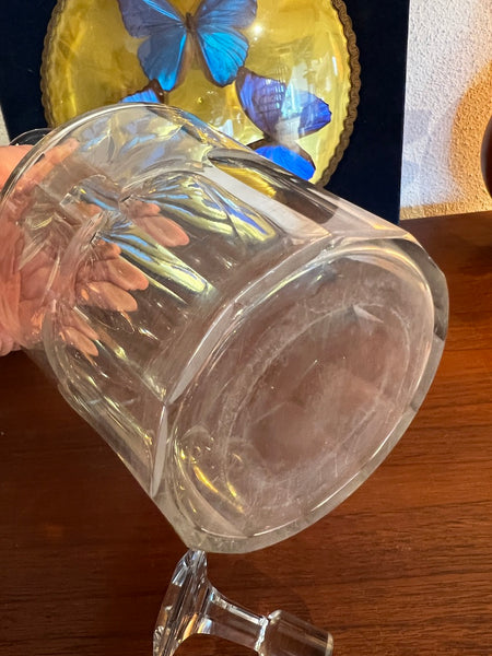 Carafe vintage en cristal style Saint Louis modèle Caton - Hauteur : 27cm