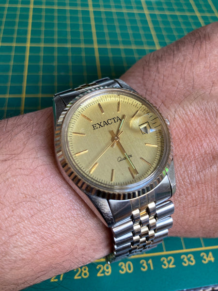 Montre Exacta made in URSS à quartz type Datejust - Années 70
