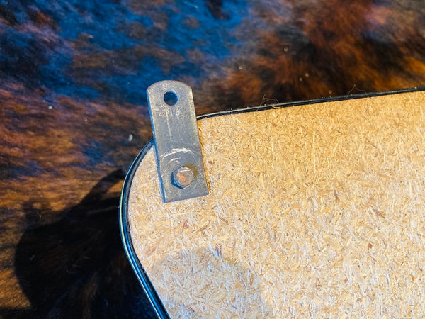 Vestiaire porte manteau vintage avec miroir en laiton