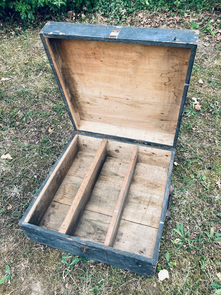 Grande malle / valise de transport vintage appareil de visée Dunoyer-Faure n°104