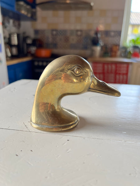 Décapsuleur vintage tête de canard en laiton