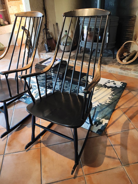 Rocking-chair scandinave Grandessa par Lena Larsson pour Nesto - Le Sélectionneur - Brocante en ligne