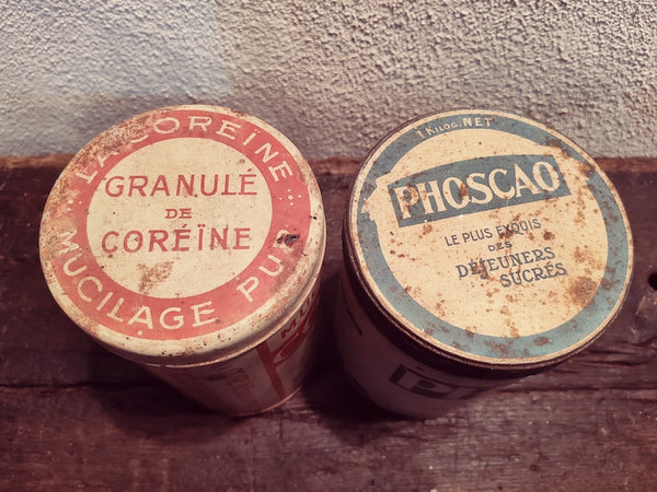 Boites anciennes en métal Phoscao et Coreïne - Années 50 - Le Sélectionneur - Brocante en ligne