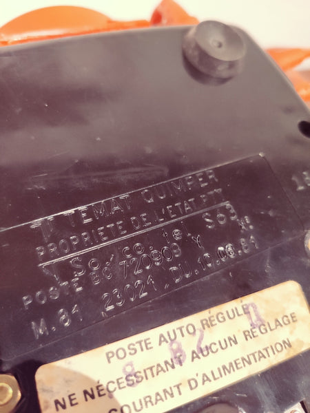 Téléphone vintage Socotel S63 à cadran orange - Le Sélectionneur - Brocante en ligne