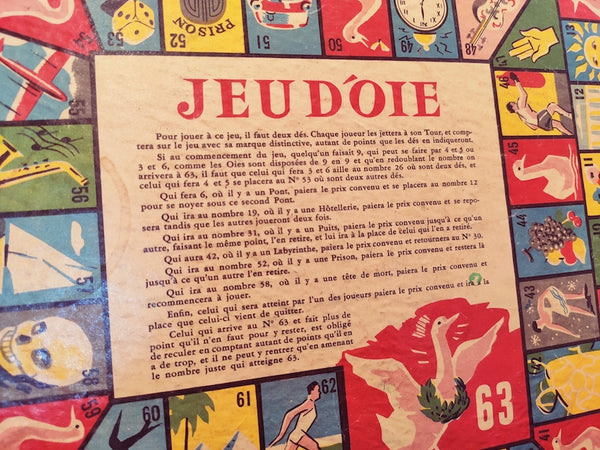 Jeu de l'oie ancien - Le Sélectionneur - Brocante en ligne