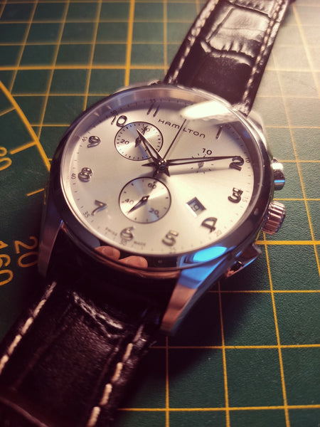Montre Hamilton Jazzmaster Thinline Chrono H386120 Quartz - Le Sélectionneur - Brocante en ligne