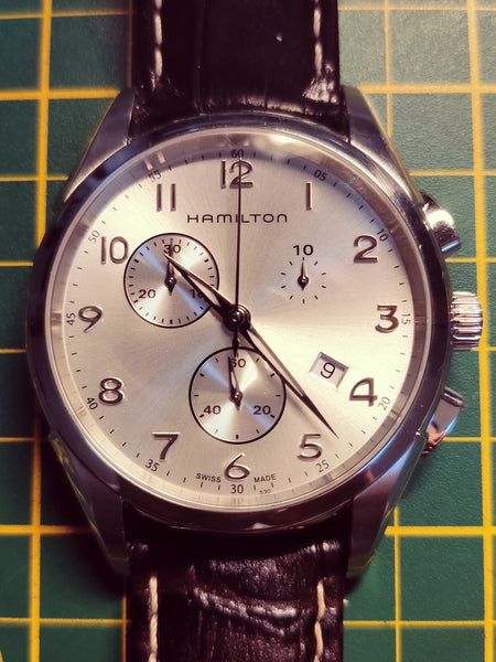 Montre Hamilton Jazzmaster Thinline Chrono H386120 Quartz - Le Sélectionneur - Brocante en ligne