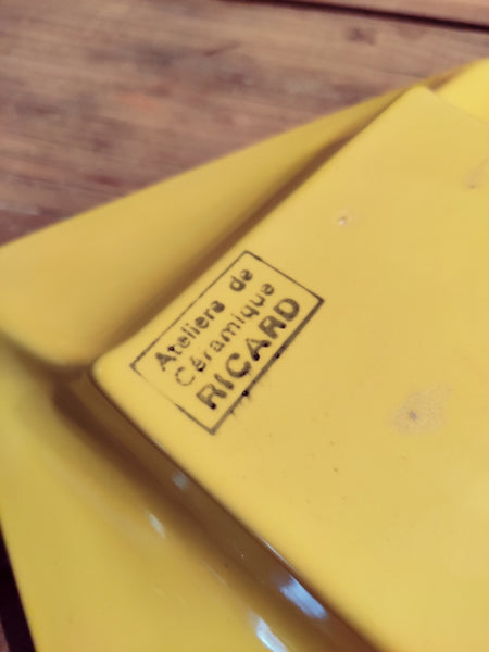 Cendrier RICARD vintage carré en céramique