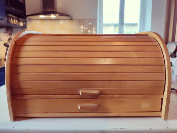 Boite à pain vintage avec son couteau - Années 80