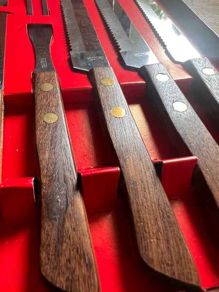 Ensemble de cuisine vintage Sextett en acier inoxydable et palissandre - Germany - 80'S