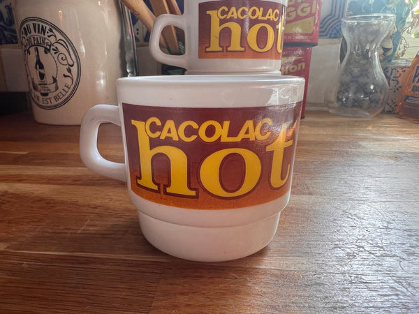 3 tasses vintages Cacolac Hot - Arcopal France