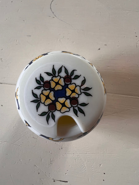 Pot de moutarde vintage Moutarde Louit Bordeaux en Opalex France - 70'S