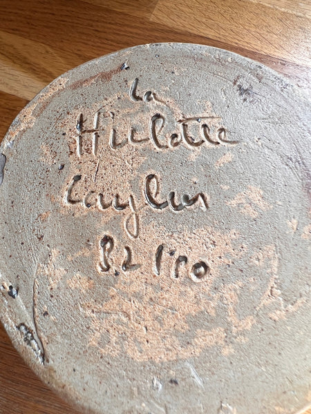 Ensemble d'éléments de cuisine  en grès vintages La Hulotte Caylus - 1982